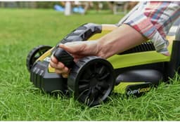 Elektrische Grasmaaier - Loopmaaier Duwmaaier - Gazon Onderhouden - Snoer Gebonden Kracht - 33 cm Snijbreedte - Groen — thumbnail 2
