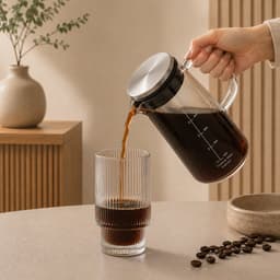 House of Husk Cold Brew Koffie Maker - Slow Coffee - Borosilicaat Glas - 1 Liter - Uitneembare Filter — thumbnail 3