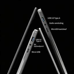 Acmine Laptop - 17.3 inch Full HD - 16 GB RAM - 512 GB SSD - CPU 6500Y - Windows 11 - Vingerafdrukontgrendeling - Met AZERTY-Toetsenbordsticker - Grijs — thumbnail 5