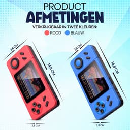 Retro Game Console – Handheld Spelcomputer voor kinderen – Gameboy – LCD-kleurenscherm – 266 Games — thumbnail 4