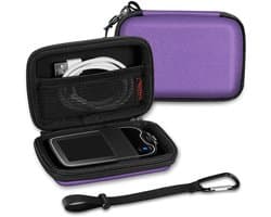 Hard Shell Beschermcase voor Freestyle Libre 3 en Libre Reader, Lichtgewicht Schokbestendig en Draagbaar met Clip en Handvat, Perfect voor Diabetici, Paars
