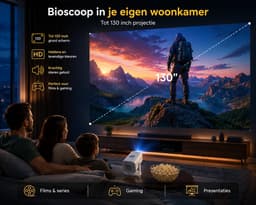 ITRONIQ Beamer - Mini Beamer Projector - 720p HD - 120 Inch - Met Bluetooth en Speaker - HDMI USB - Draagbaar - Thuisgebruik — thumbnail 4