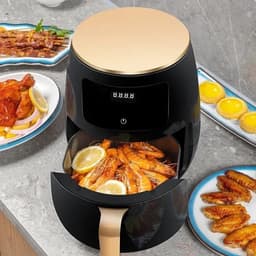 Airfryer 6L - Heteluchtfriteuse Oven - Gezond Koken - Intelligent Touchscreen - 6 Liter - Zwart — thumbnail 3