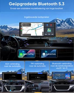 Hexinex - Draadloos CarPlay Scherm - 4K Dash Cam Carplay Android Auto - met 1080p Back-upcamera - Incl. 64GB SD — thumbnail 4