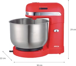 Standmixer met Kom - Keukenmachine Mixer - Bakken en Mixen - 5 Snelheden - 3.5 Liter - Rood — thumbnail 3