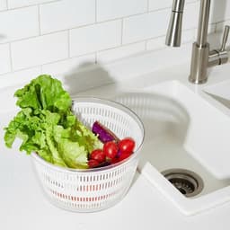 Elektrische Salade Spinner - Groente Droger - Snel Groenten Drogen - Grote 4L Kom - 22 cm - Grijs — thumbnail 4