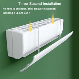 AC Deflector - Windgeleider - Comfort Vergroten - Vrij Instelbare Hoek - 120 x 20 cm - Wit — thumbnail 3