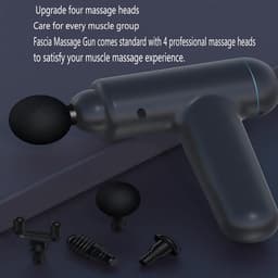 Diepe Weefsel Massagepistool - Stille Massager - Spierherstel Na Sport - Intelligente Drukfeedback - 4 Massagekoppen - Zwart — thumbnail 5