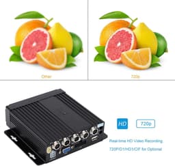 Car DVR Recorder,Car DVR Camera Car Dash Camera Mini Realtime Car Mobile DVR 4CH Video Audio Recorder Input with Remote Control — thumbnail 5