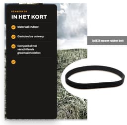 Dailygoods- Aandrijfriem Rubber 16,4mm Breedte - Gesloten Lus - 437mm Omtrek - Compatibel met Spear & Jackson S1334ER - Slijtvast - Duurzaam - Grasmaaier Riem — thumbnail 2