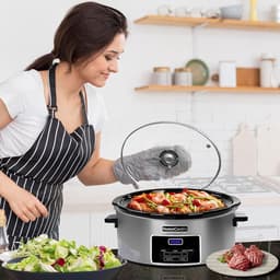 Digitale Kooktoestel - Slowcooker Multicooker - Familiediners Bereiden - Programmeerbare Timer - 7.6 Liter - Roestvrij Staal — thumbnail 2