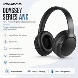 Volkano Odyssey Draadloze koptelefoon – ANC – Zwart — thumbnail 3