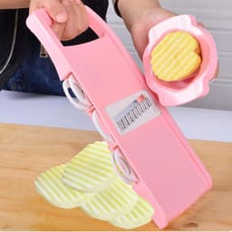 Groente Hakker - Keukenmachine Snijder - Snel Ingrediënten Snijden - Anti-slip Grip - 32 x 11 x 13 cm - Blauw — thumbnail 2