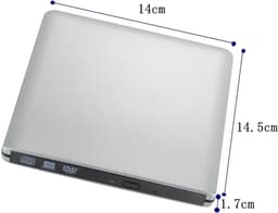 Externe DVD Speler - USB DVD Station - Films Kijken - Ultradun Ontwerp - 14.5 cm - Zilver — thumbnail 4