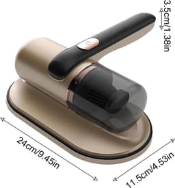 Matras Stofzuiger - Handstofzuiger Draadloos - Hygiënisch Slapen - Krachtig 10 kPa Zuigen - Compact Ontwerp - Goud — thumbnail 5