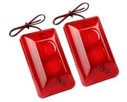 15W 120 beveiligingsalarm met knipperlicht, wandmontage, geschikt voor huis- en kantoorbeveiliging, eenvoudig te installeren, waterdicht alarm van hoogwaardig kunststof.