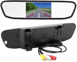 Dailygoods - Dailygoody - Mirror Dash Cam - Achteruitkijkspiegelcamera - 4,3 Inch LCD - Nachtzicht - 170° Groothoek - 2-kanaals Ingang - Geschikt voor Auto en — thumbnail 4
