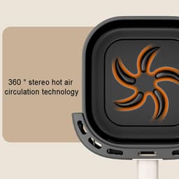 Luchtfriteuse Oven - Hetelucht Friteuse - Vetarm Koken - Visueel Venster - 6 Liter Capaciteit - Wit — thumbnail 5