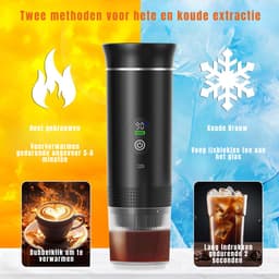 AHD® Draagbare Koffiemachine - Blender To Go - Draagbare Blender - Wit - 27cm x 9cm x 9cm — thumbnail 4