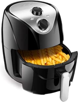 Heteluchtfriteuse - Friteuse zonder vet - Gezond koken - Snelle luchtcirculatie - 35 liter - Zwart — thumbnail 1