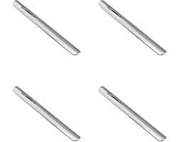 Tafelkruimelaar Kruimelveger - Kruimelkrabber Serveergerei - Tafel Snel Schoonmaken - Met Kledingclip - 4 Stuks - Zilver