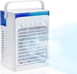 Mini airco 4-in-1 draagbare luchtkoeler met 1000 ml watertank, 3 snelheden, USB en timer — thumbnail 2