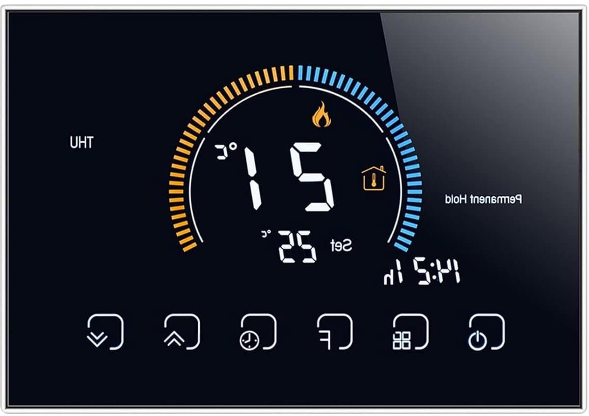 Digitale Thermostaat - Slimme Verwarming - Comfort Verwarmen - App Controle - 5A 16A - Zwart — afbeelding 1
