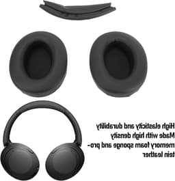 Hoofdtelefoon Earpads en Hoofdband Cover Vervanging voor WH XB910N, Geheugenfoam Kussens met Geluidsisolatie en Comfortabele Pasvorm (Zwart) — thumbnail 3