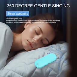 Bluetooth-kussenspeaker, draadloze bone conduction-speaker, mini draagbare onderkussenspeaker met volumeregeling en timerfunctie, slaapondersteunend white noise-apparaat (meerblauw) — thumbnail 4
