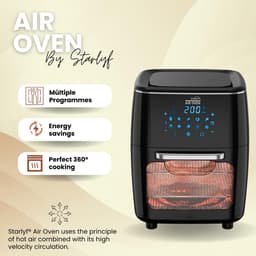 Heteluchtfriteuse - Airfryer Oven - Gezond Koken - 10 Programma's - 12 Liter Capaciteit - Zwart — thumbnail 4