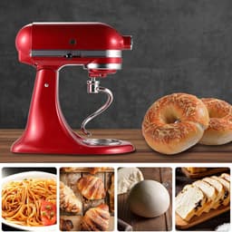 Deeg Haak Mixer - Broodhaak Keukenmachine - Deeg Kneden - Voedselveilig Roestvrij Staal - 4.5-5 Qt - Zilver — thumbnail 5