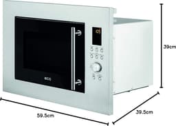 Inbouw Magnetron - Grill Magnetron - Snel Maaltijden Bereiden - Roestvrij Interieur - 59.5 x 39 x 39 cm - Zilver — thumbnail 2