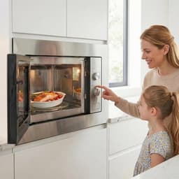 Inbouw Magnetron - Keuken Apparaat - Snel Opwarmen - 8 Automatische Programma's - 59.6 x 38.8 cm - Inox — thumbnail 2