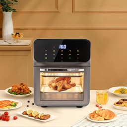 Elektrische Oven - Heteluchtfriteuse Stoom - Snel Koken - Visueel Touchscreen - Compact Formaat - Zwart — thumbnail 2
