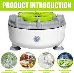 Pesticiden Reiniger - Keukenmachines -Ultrasonic Fruit & Vegetable Washer - Pesticiden Verwijderaar - USB-Fruitreiniger - Produce Purifier - Verwijder Moeiteloos Bacteriën & pesticiden - voor Het Reinigen van Fruit, Groenten — thumbnail 5