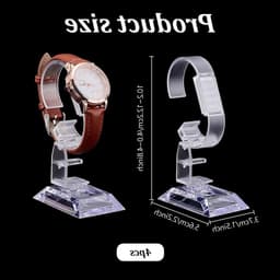 4 Stuks Duidelijke Horloge Display Stand - Enkele Horloge Houder van Acryl voor Sieraden, Armbanden en Organisatie voor Mannen en Vrouwen bij Beurzen en Winkels — thumbnail 5