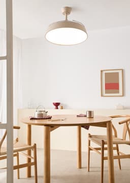 CREATE - Stille plafondventilator 40 W Ø107 cm met intrekbare bladen en LED-licht - M - Met licht - Afstandsbediening - WIND CLEAR CONTOUR — thumbnail 4