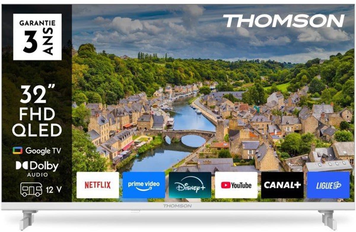 Thomson 32FQG3S15CW - 32" Full HD QLED Google TV - Wit — afbeelding 1
