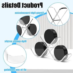 Acryl Displayhouder voor Hockey Pucks - 3 Puck Stand voor Handtekeningen en Sportmemorabilia, Minimalistisch, Stof- en Waterbestendig — thumbnail 5