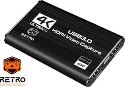 Retro Gaming Goods® - Game Capture - Video Capture Card - 4K HDMI - Inclusief USB C Adapter — thumbnail 1