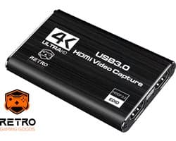 Retro Gaming Goods® - Game Capture - Video Capture Card - 4K HDMI - Inclusief USB C Adapter