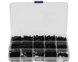 320 Stuks M3 Nylon Hex Column Standoffs en Spacer Set voor Schroeven en Moeren - Zwart, Duurzaam en Lichtgewicht