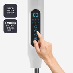 BLACK+DECKER - Statiefventilator 30W | 24 snelheden | modi Normaal, Natuurlijk en Nacht | timer 15 u | automatische oscillatie | verstelbare hoogte 118–138 cm | LED-display | stil | afstandsbediening — thumbnail 5