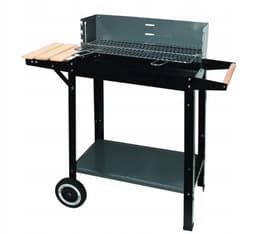 Master Grill MG909 - Houtskoolbarbecue - Verstelbare Chromen Rooster - Wielen — thumbnail 3
