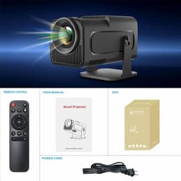 One Zisa - HY300 Mini - Beamer - Projector Beamer - Mini Meamer - 1920x1080dpi - Automatische focus - met WiFi - Android 11 - Zwart — thumbnail 2
