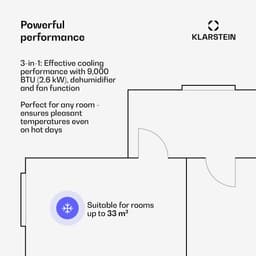 Klarstein Luchtontvochtiger AireLux 9000BTU airco - draagbaar, 3-in-1 koeling, ontvochtiger en ventilator, slimme app en spraakbesturing, energieklasse A, voor ruimtes tot 33 m², inclusief afstandsbediening en raamkit, grijs - Timer — thumbnail 3