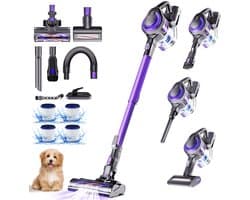 Elekiatech Steelstofzuiger Draadloos - 2500mAh - 50Min - 2,0L - Paars