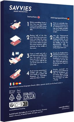 3 Stuks Savvies Screenprotector - geschikt voor Philips Airfryer HD9876/90 - beschermfolie glas transparant — thumbnail 11