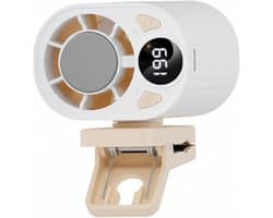 Draagbare airco voor auto, draagbare airco voor auto, clip-on ventilator met halfgeleiderkoeling - 199 snelheidsinstellingen, digitaal display, handsfree ventilator buiten, taille, rugzak — afbeelding 1