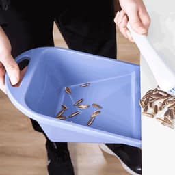 Compacte Stoffer - Handige Blik - Snel Opruimen - Kam met fijne tanden - 28.5 cm - Blauw — thumbnail 3